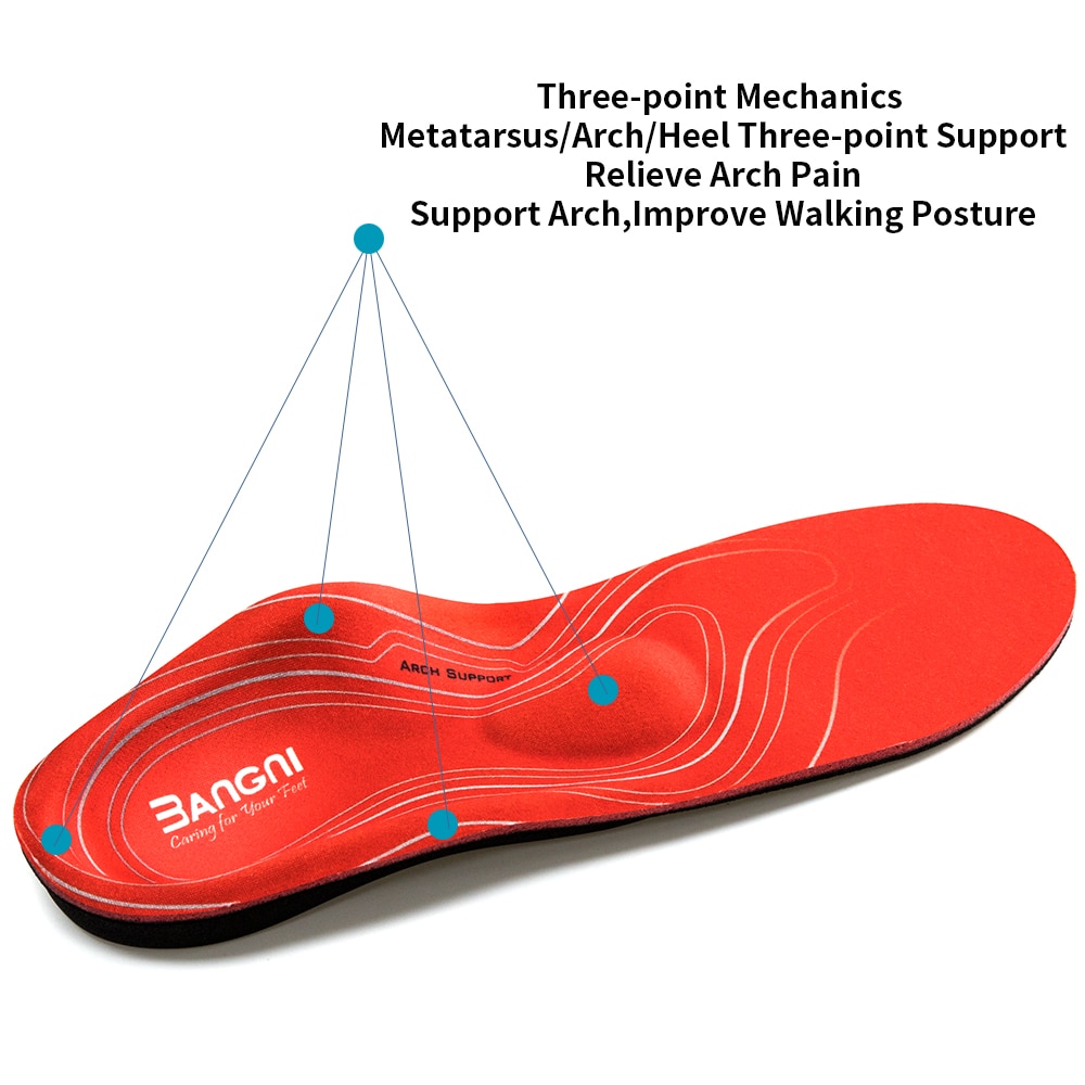 3ANGNI Severe Flat Feet Insoles Orthotic Arch Support Inserts Orthopedic Shoes Soles Heel Pain Plantar Fasciitis Men Woman