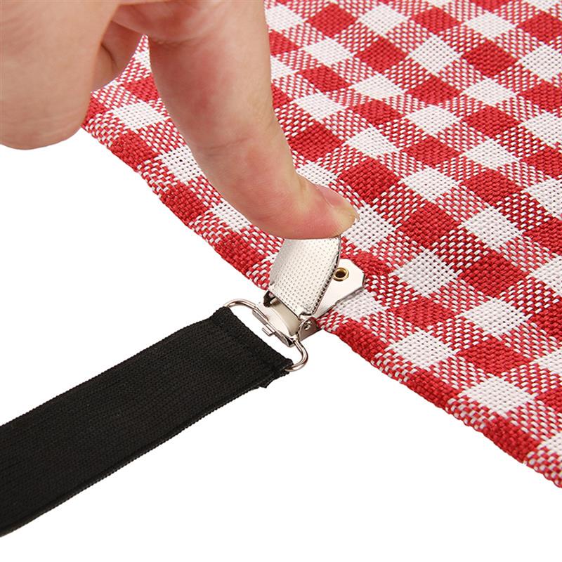 Attache-drap élastique avec pinces 4 pcs/lot, tendeur pour la fixation des draps, couvertures et textiles, accessoire ménager