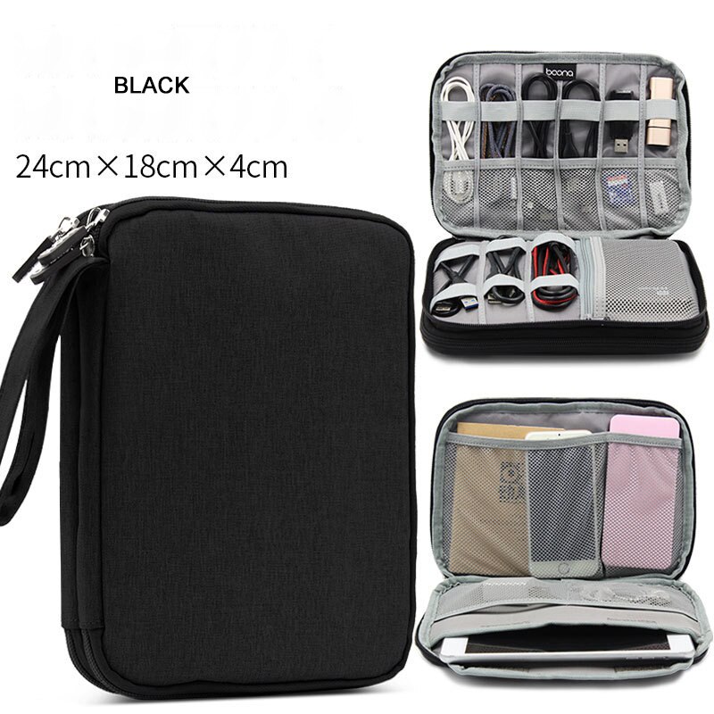 Grote Capaciteit Datakabel Opbergtas Reizen Elektronica Accessoires Organizer Pouch voor HDD Adapter Geheugenkaart Digitale Gadgets