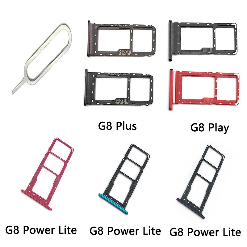 Voor Moto G8 Plus G8 Spelen G8 Power Lite Micro Nano Sim Card Holder Tray Slot Houder Adapter Socket