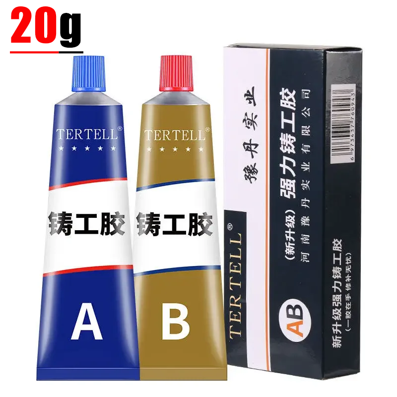 Ab Metal Strength Glue Repair Iron Bonding Adhesion Heat Resistance Cold Weld Metal Repair Adhesive Agent Caster Glue Weld Tools: Blue