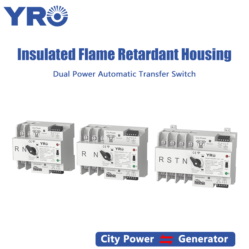 WiFi intelligenter ATS Dual Power automatischer Transferschalter 2/3/4P 125A 230V 400V unterbrechungsfreie Stromversorgung.