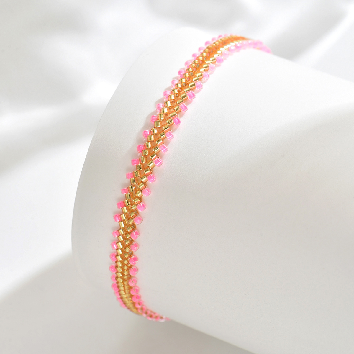 ZHONGVI-pulseras creativas de cuentas tejidas a mano, pulseras bohemias apilables con cuentas Miyuki, joyería colorida de playa Bohemia: PLATEADO