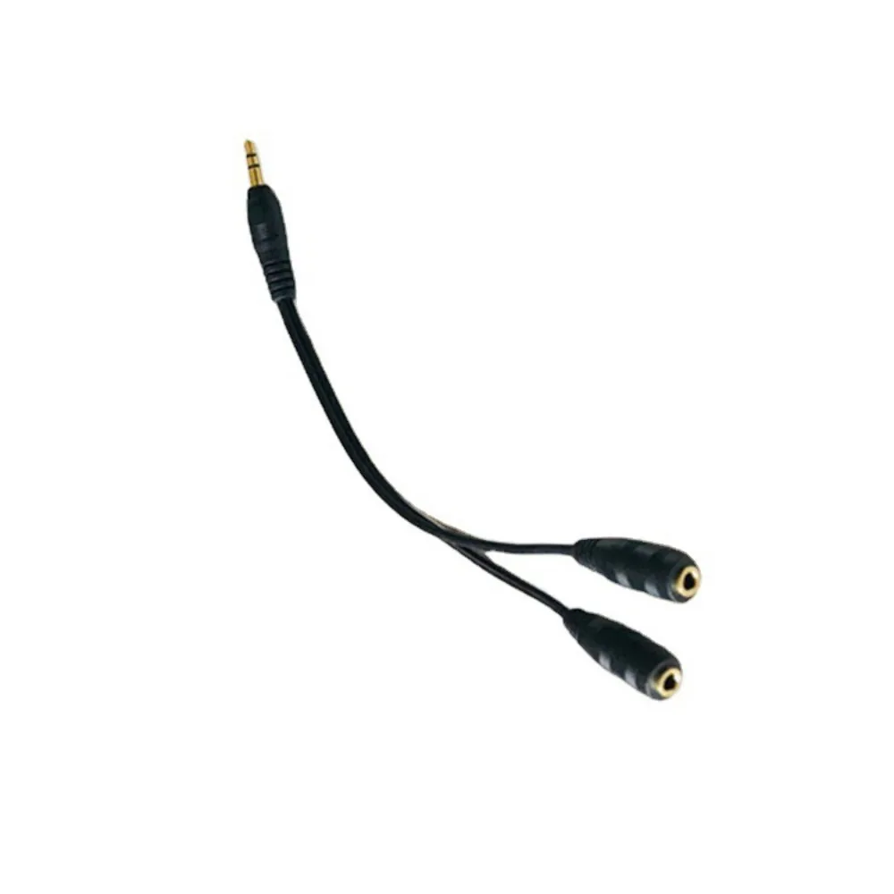 Séparateur de casque, câble d'extension de 3.5mm, séparateur Audio stéréo en Y (son Hi-Fi) 3.5mm mâle à 2 Ports 3.5mm femelle, 1 pièce