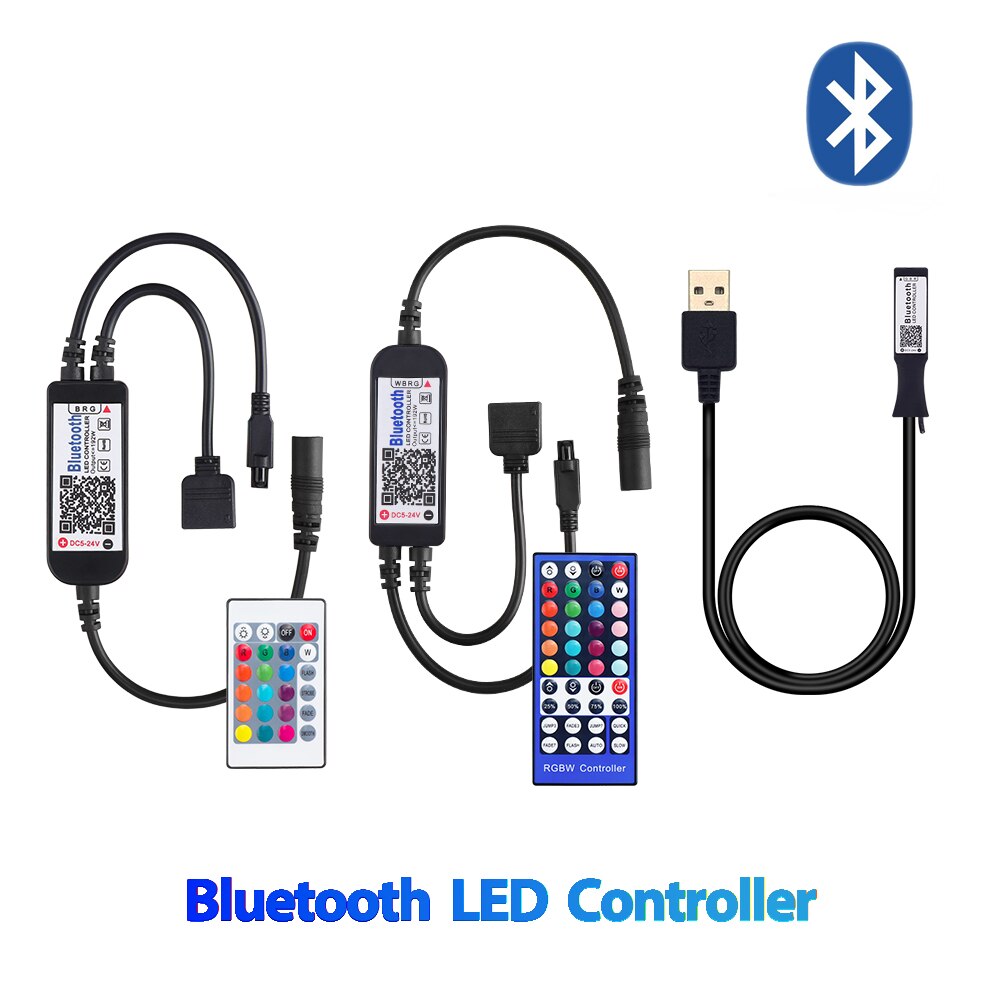 USB LED Controller RGB Bluetooth 24 Tasten 40 Tasten IR-Controller RGBW RGBWW Für LED Streifen Bluetooth Musik Licht Fernbedienung