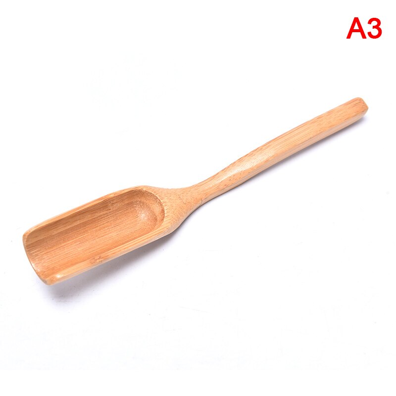 Tradition bamboo spoon coffee tea spoon wood scoop dining utensil flatware Tea Leaves Chooser Holder For Honey Suger 1pc: Style 3 - A3 1PC