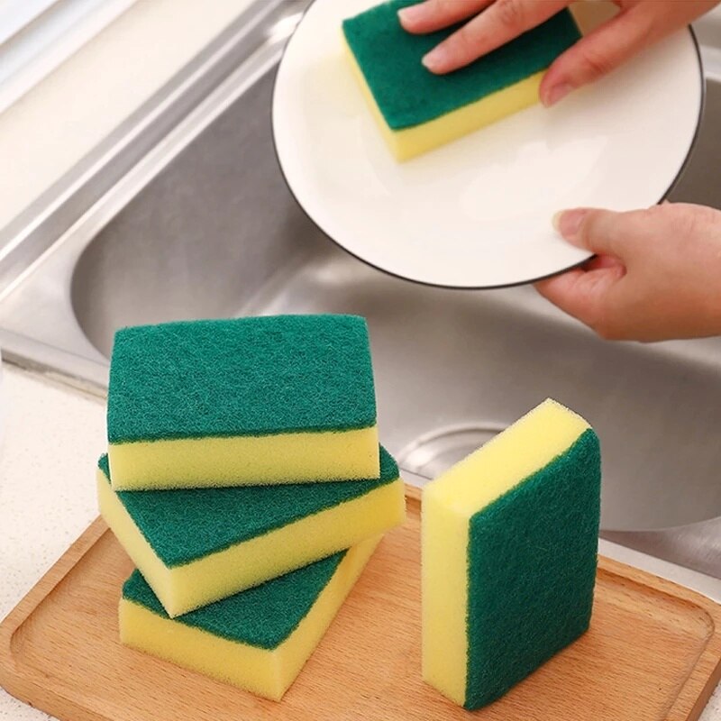Dishwashing Sponge Kitchen Nano Emery Clean Rub Pot Rust Focal Stains Sponge Removing Kit Cleaning Brush Sponges Scouring Pads