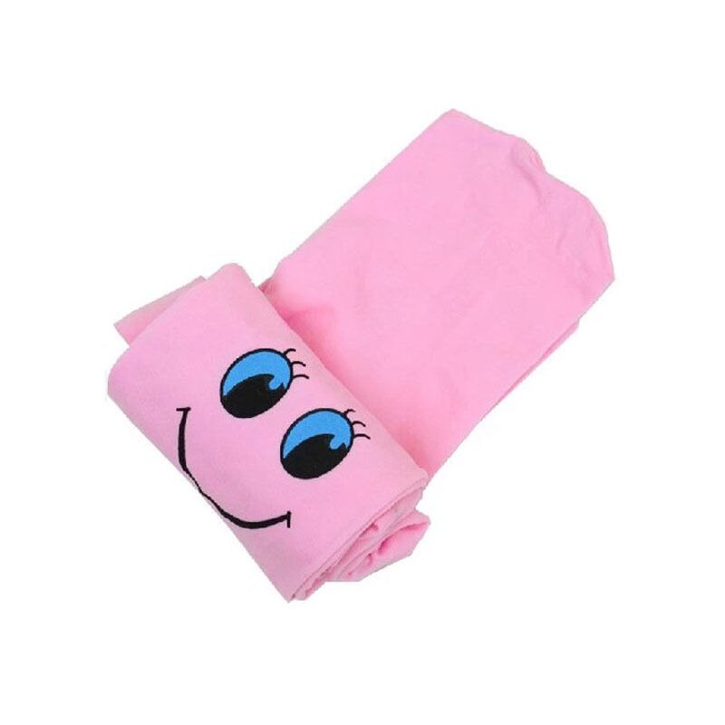 Emmababy piger tights strømper sødt smil ansigt baby piger strømpe danse børn strømpebukser bukser strømpebukser: Lyserød