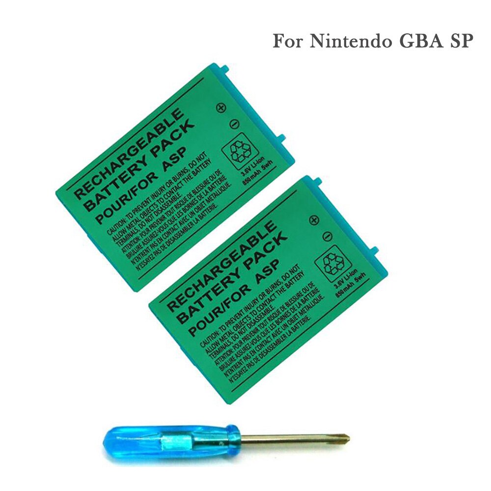 850mAh Battery for Nintend GameBoy Advance GBA SP 3.7V Li-Ion Lithium Rechargeable Batteries With Free Tool