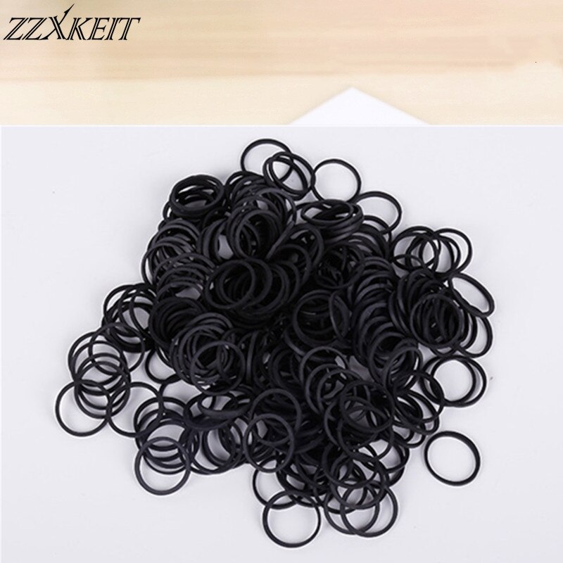 16*1.4mm Black Office Rubber Ring Rubber Bands Strong Elastic Bands Stationery Holder Band Loop School Office Supplies
