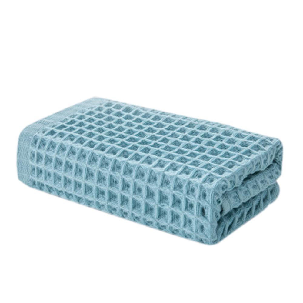Waffle Weave Bath Towels Bathroom Adult Face Towels 100% Cotton 34x74cm Absorbent Water Soft Quick Drying Hand Towel toalla a5: Blue