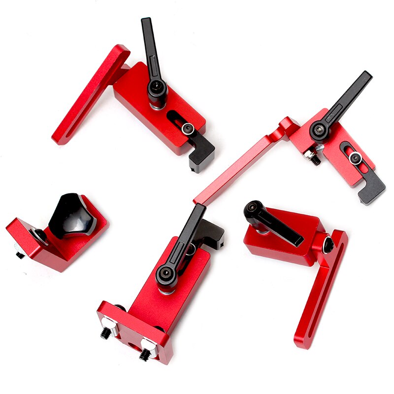 Woodworking T-track Stop T-Slot Limiter Aluminium Miter Track Fence Flip Stop Chute Locator Carpenter DIY Workbench Tools