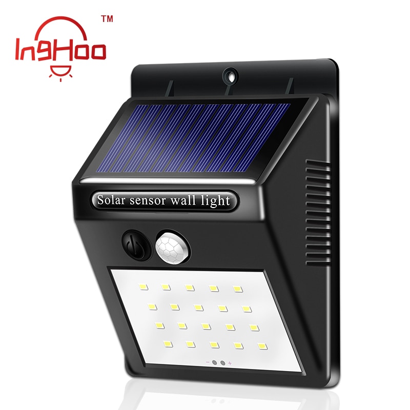 Inghoo Solar Lights Outdoor 20 LED Wireless Waterproof Security Solar Motion Sensor Lights