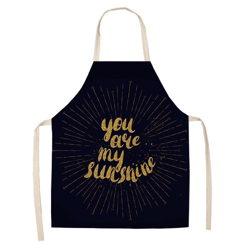 1Stck Bronzing Küche Schürze für Frau Ärmel Baumwolle Leinen Schürzen Hause Kochen Backen Lätzchen Reinigung Werkzeuge 53*65cm MG0033: A