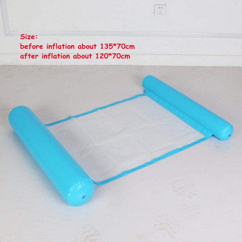 Amaca galleggiante galleggiante lettino galleggiante giocattoli galleggianti gonfiabile letto galleggiante sedia piscina pieghevole amaca gonfiabile letto: light blue