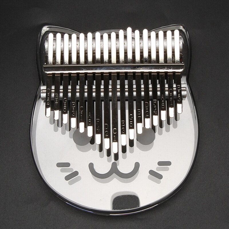 17 Keys Thumb Piano Cartoon Transparent Acrylic Finger Piano Portable For Kids Adults And Beginners Instrument