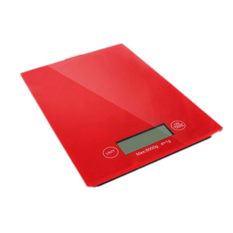Balance de cuisine électronique | Balance de cuisine numérique 5KG 1g/LB/OZ échelle de mesure du poids de cuisine pour la cuisson, fonction de Tare bon: Rouge