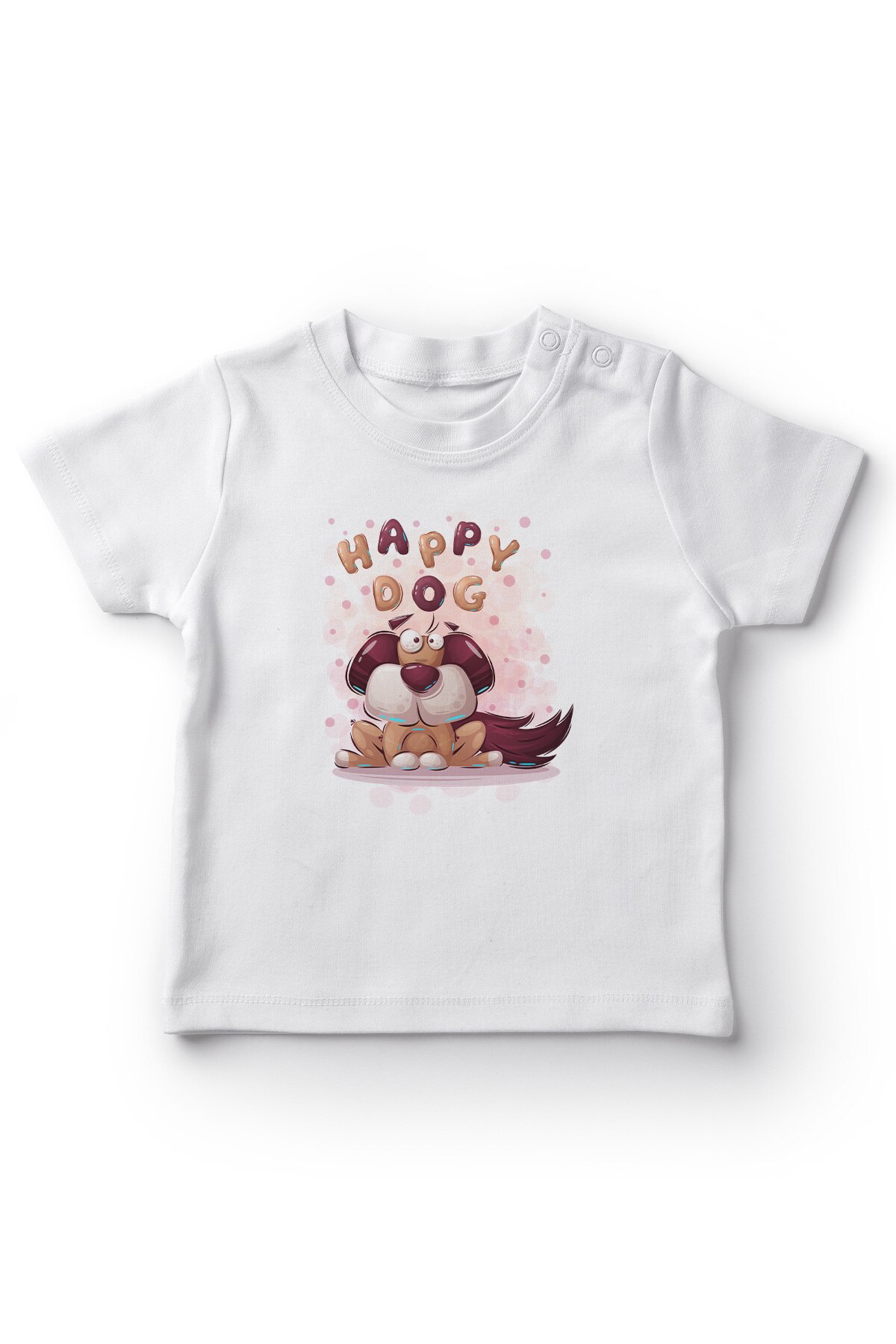 Angemiel Baby Happy Dog Baby Boy T-Shirt White