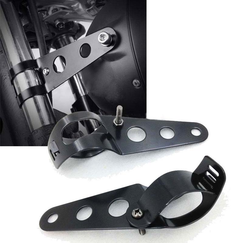 Universele Motorfiets Koplamp Beugel Vork Oor Chopper Koplamp Houder Klem Verstelbare Motor Vork 38Mm-48Mm Vork buis