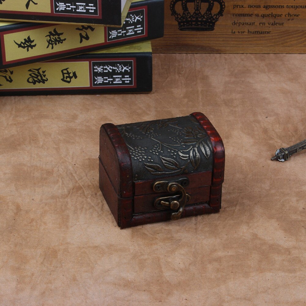 Wooden Jewelry Storage Box Europe Handmade Lock Storage Bix Organizador Cajones Wood Treasure Chest Jewelry Bracelet Pearl Case