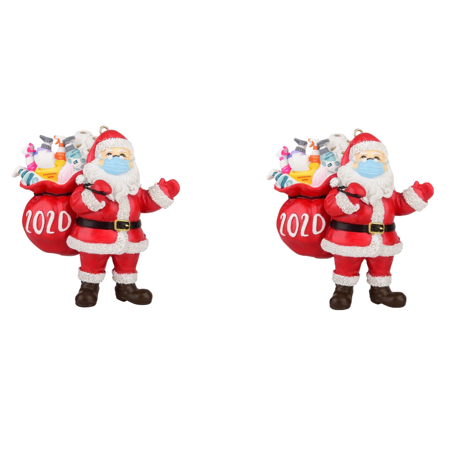 Adornos navideños de Papá Noel para mascarilla, adornos navideños para el hogar