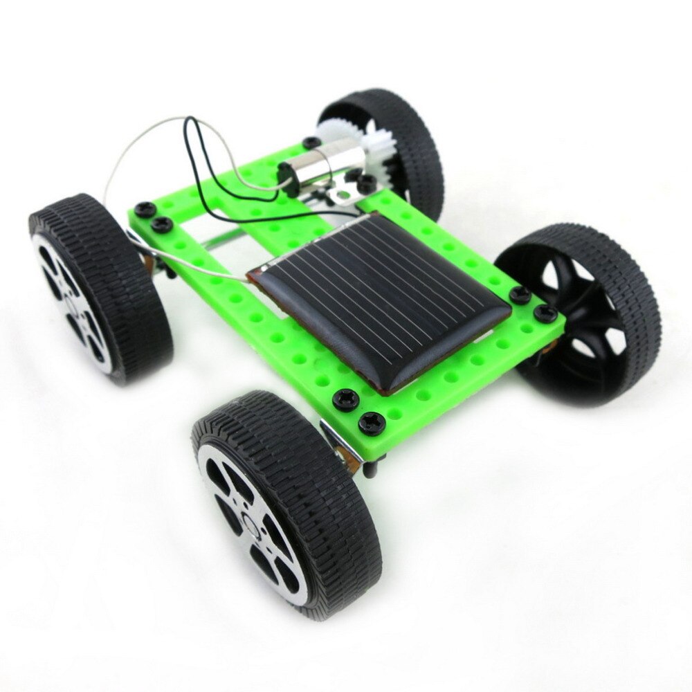 DIY Vergadering Mini 2nd Zonne-energie Aangedreven Auto Speelgoed Intelligente Educatief Speelgoed Fun Model