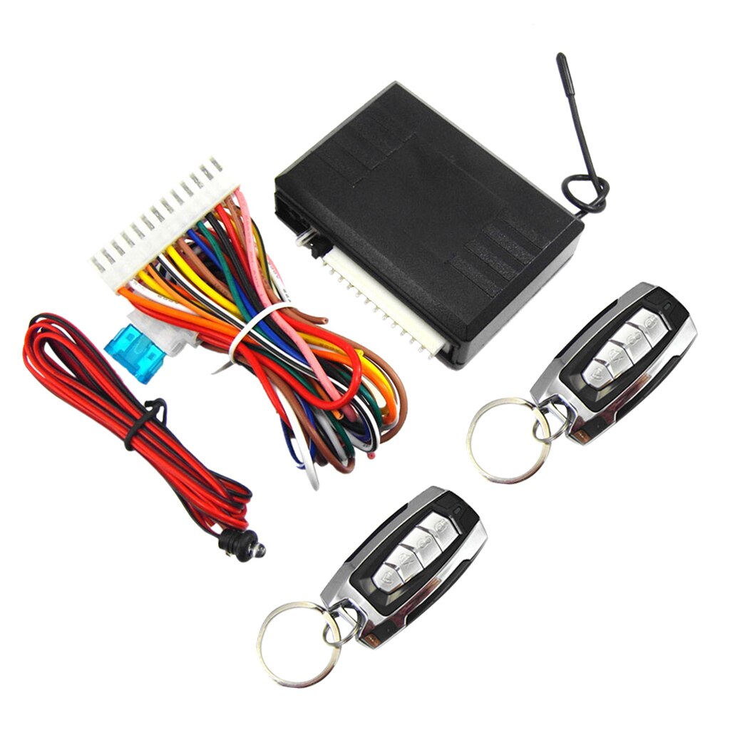 1-Way Car Alarm System Remote Start - Keyless Entry,Two 4-Button Controller