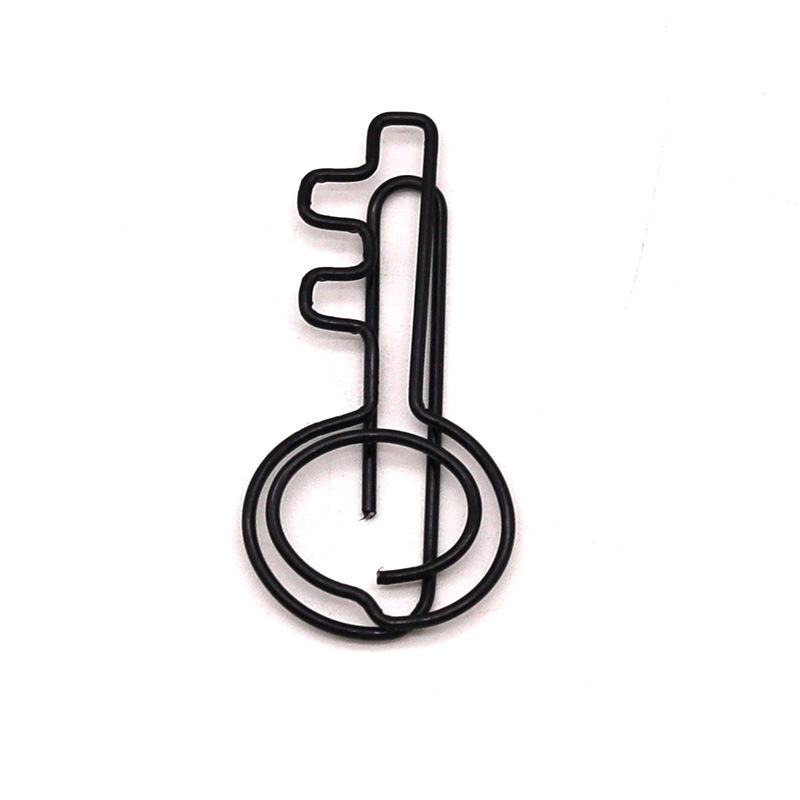 Key Shape Binder Metal Color Paper Clip Office Accessories Folder Office Stationery Paper Material Paper Clips Binding Supplies: Burgundy