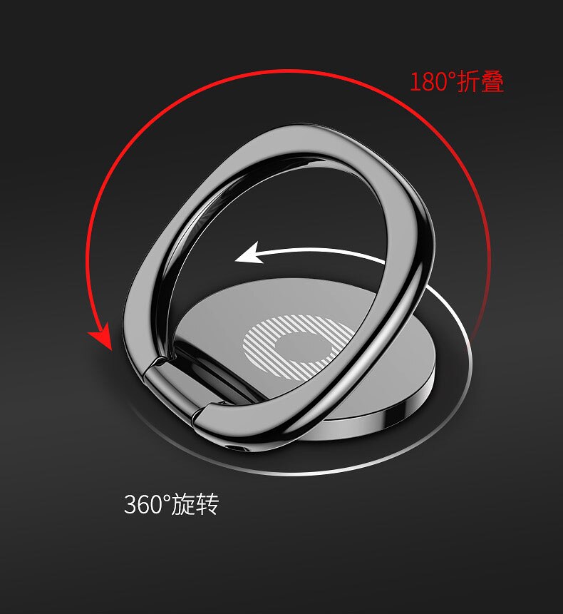 Metal Ultra Thin Phone Holder Universal Mobile Phone Finger Ring Holder Flexible Phone Stand for Samsung Galaxy Note 10 Huawei