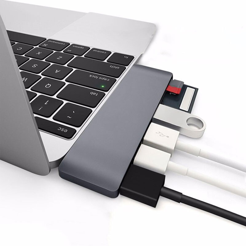 Marsea Thunderbolt 3 Usb C Hub Hdmi-Compatibel Met Pd Tf Sd Kaartlezer 3.0 Hub Usb C Dock voor Macbook Pro/Air USB-C Otg