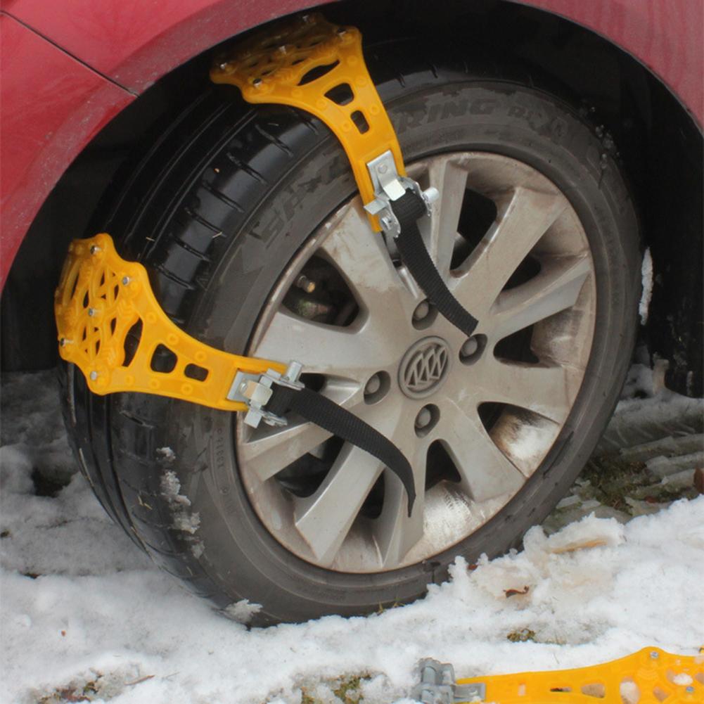 Tendeur de chaîne de neige en caoutchouc pour pneus de voiture, clous épais en TPU + acier, universel pour l'hiver, soulagement de la neige, 8 pièces