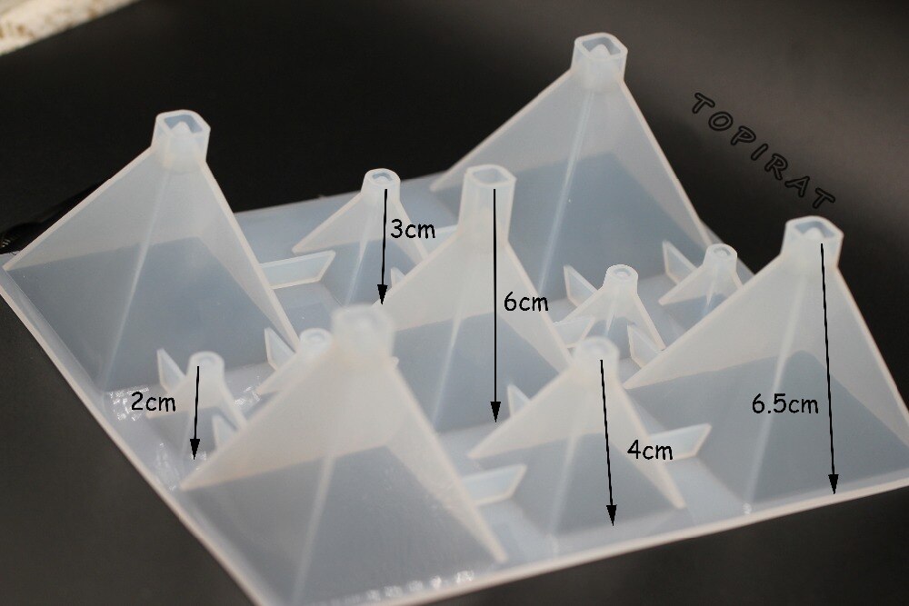 1PC Pyramid Cones Shaped Silicone Jewelry Mold UV Resin Epoxy Tools Jewelry Making Tools DIY Pendant Molds