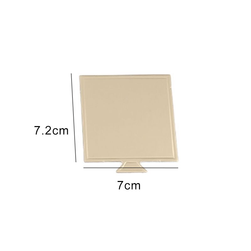 100Pcs Ronde Driehoek Rechthoek Mousse Cake Boards Goud Papier Cupcake Dessert Displays Lade Base Cake Bakken Mat Decor Tool: 3