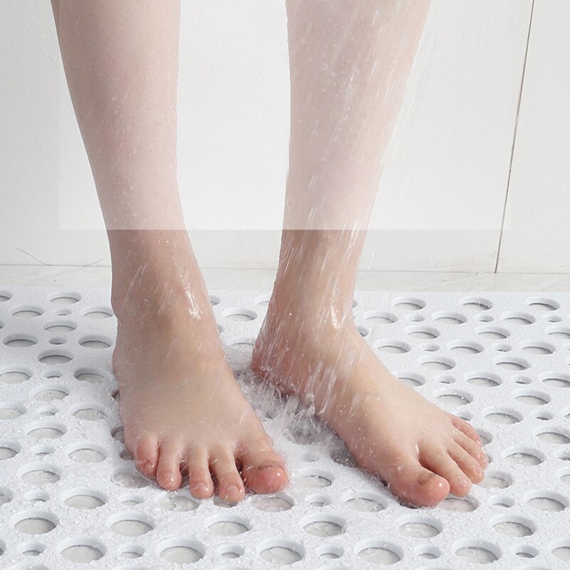 Shower Bath Mat Non-slip TPE Bathtub Foot Pad Hollow Hydrophobic Thicken Tasteless Shower Room Rug Environmental Bathroom Mats