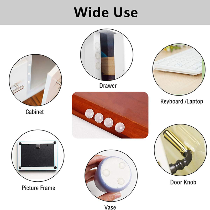 100~10PCS Door Stops Self adhesive Silicone Rubber Pads Cabinet Bumpers Rubber Damper Buffer Cushion Furniture Hardware