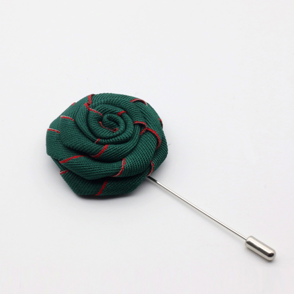 HUISHI Twee Kleur Stof Bloem Broches Revers Pin Mannen Vrouwen Broche Suits Decoratie Reversspeldjes Voor Suits Accessoires 12 Kleur: J 6