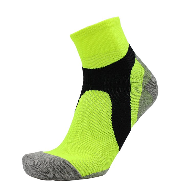 Brothock udendørs vandrestrømper bomuld vandrestrømper nylon håndklæde medium tykkelse sports sved antiperspirant sokker: Fluorescerende grøn / L 39-42