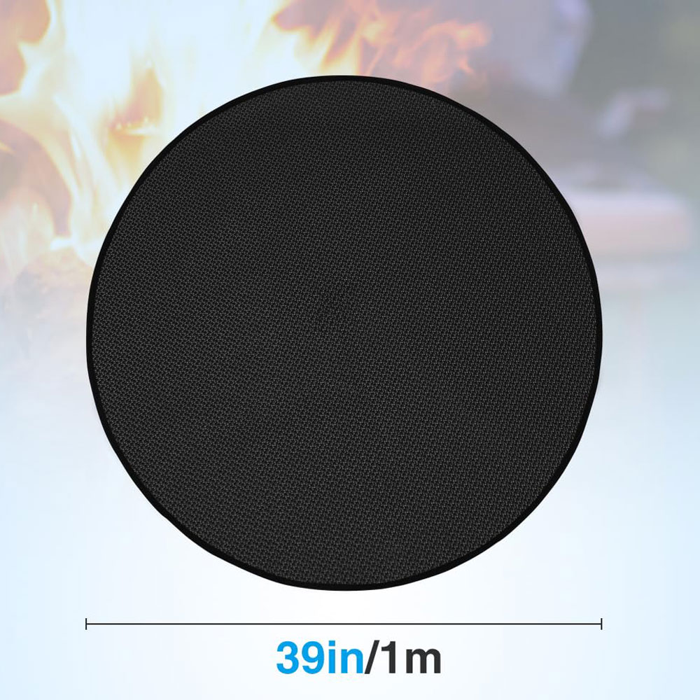 Round Fireproof Mats for Under Grill 3 Layers Pads to Protect Your Outdoor Decks Patios Surfaces Durable Fire Pit Mats for BBQ