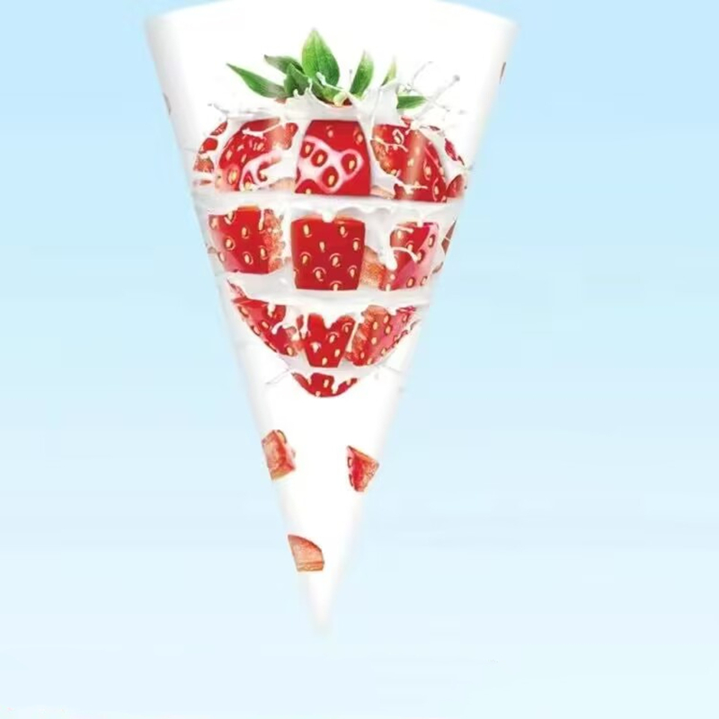 1000Pcs/lot Ice Cream Cone Paper Cover Disposable Cones Tray Paper Sleeve DIY Home Summer Party Supplies 10.8x4cm/4.26x1.58inch: Blue