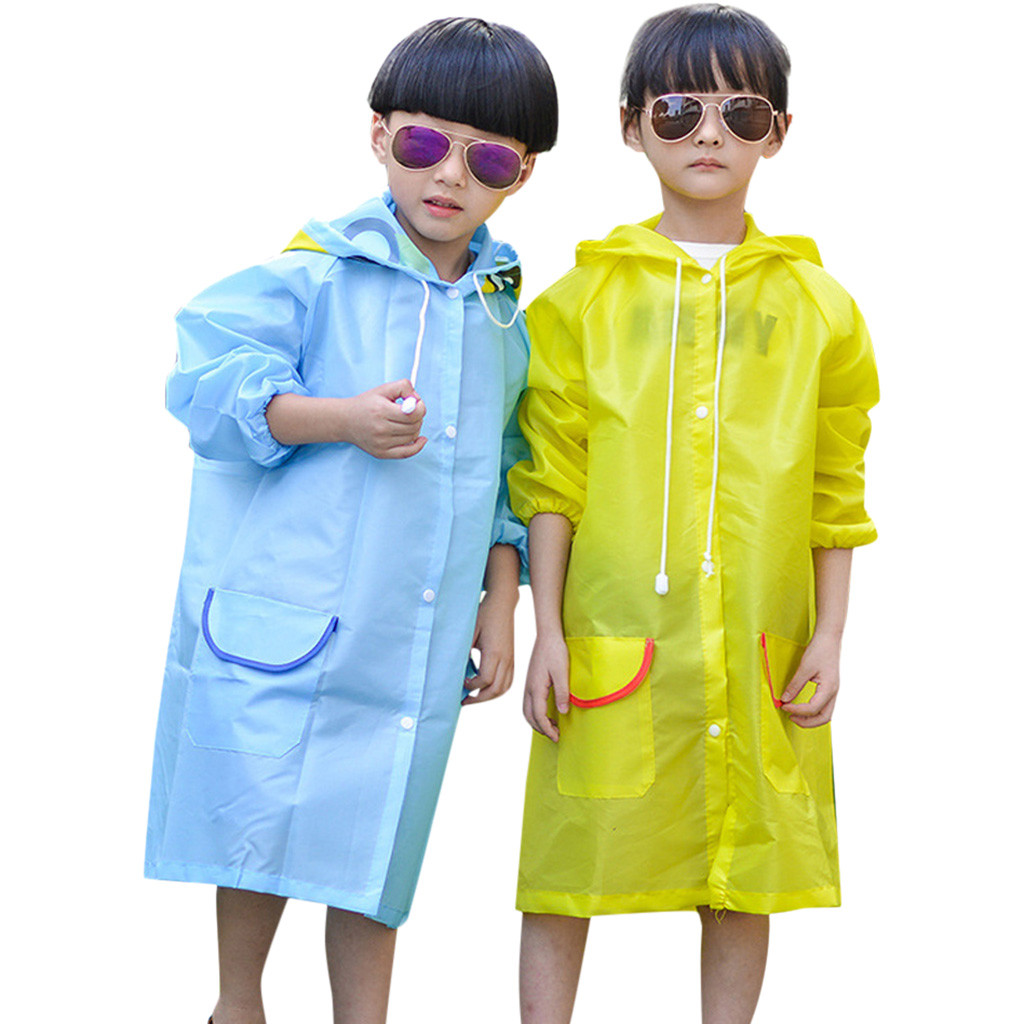 Peuter Leuke Regen Jas Meisjes Jongens Cartoon kinderen Regenjas Waterdichte Hooded Lange Regenkleding