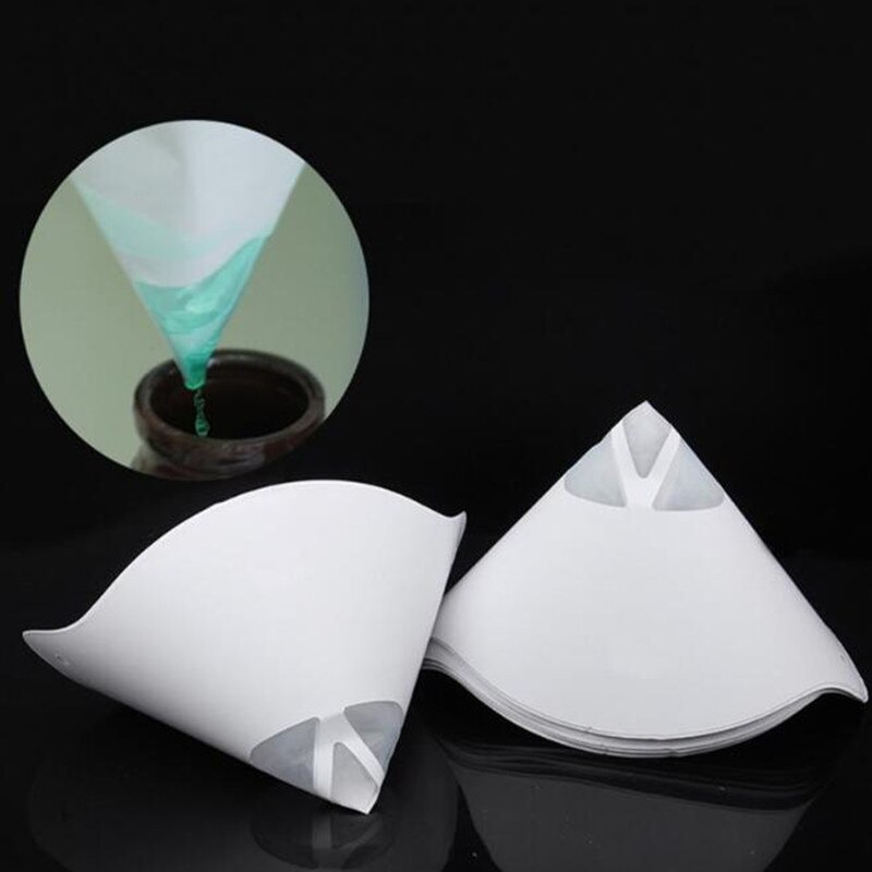 Filtre entonnoir en papier blanc épais pour résine photodurcissable, consommables pour imprimante 3D, lot de 30 pièces,