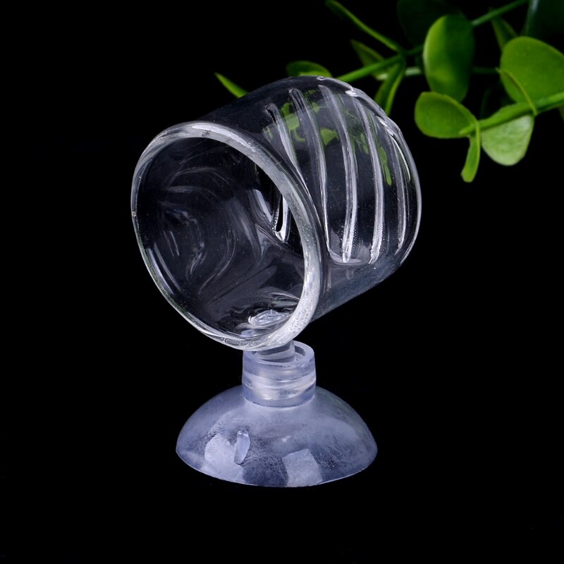 Acquario serbatoio di vetro bolla pianta di cristallo alimentatore per pesci bacino di vetro tazza nuovo