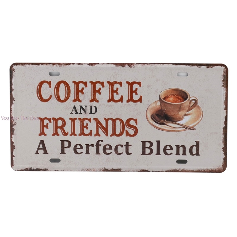 Fresh Brewed Coffee Menu Cafe Bar We are Open Closed Metal Tin Signs Iron Painting Home Plaque Wall Stickers Pub Cafe Shop: P