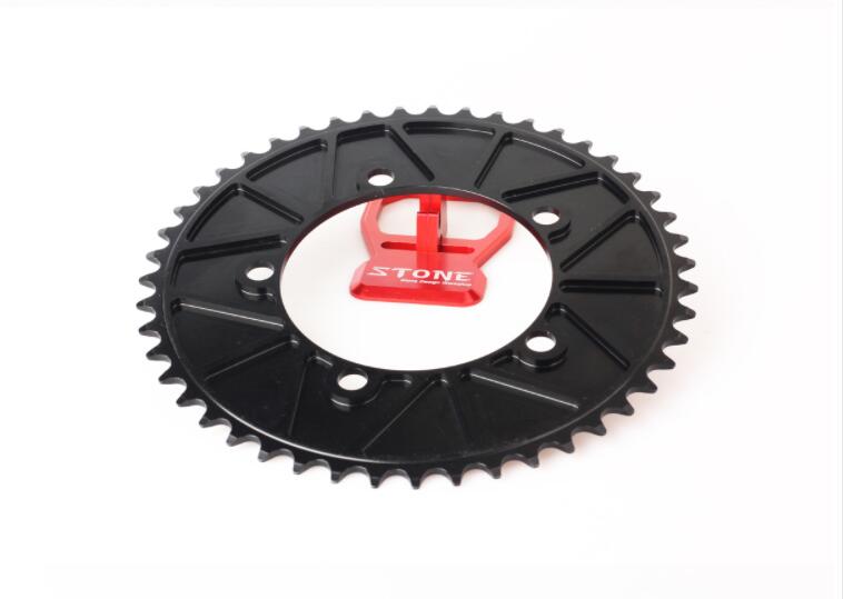 Cadena de bicicleta de pista de piedra 110 BCD, engranaje fijo aerodinámico, rueda de cadena de bicicleta de montaña de 42T 46T 48T 50T 52t 54 57T 58t 59T 60t 60T