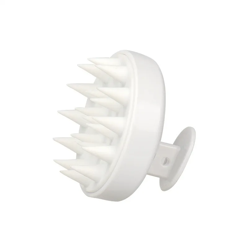 1 cepillo de champú de silicona para cabeza, peine para masaje del cuero cabelludo, peines para lavado de cabello, cepillos para masaje corporal para baño y ducha, herramientas de peluquería: Rojo rosado