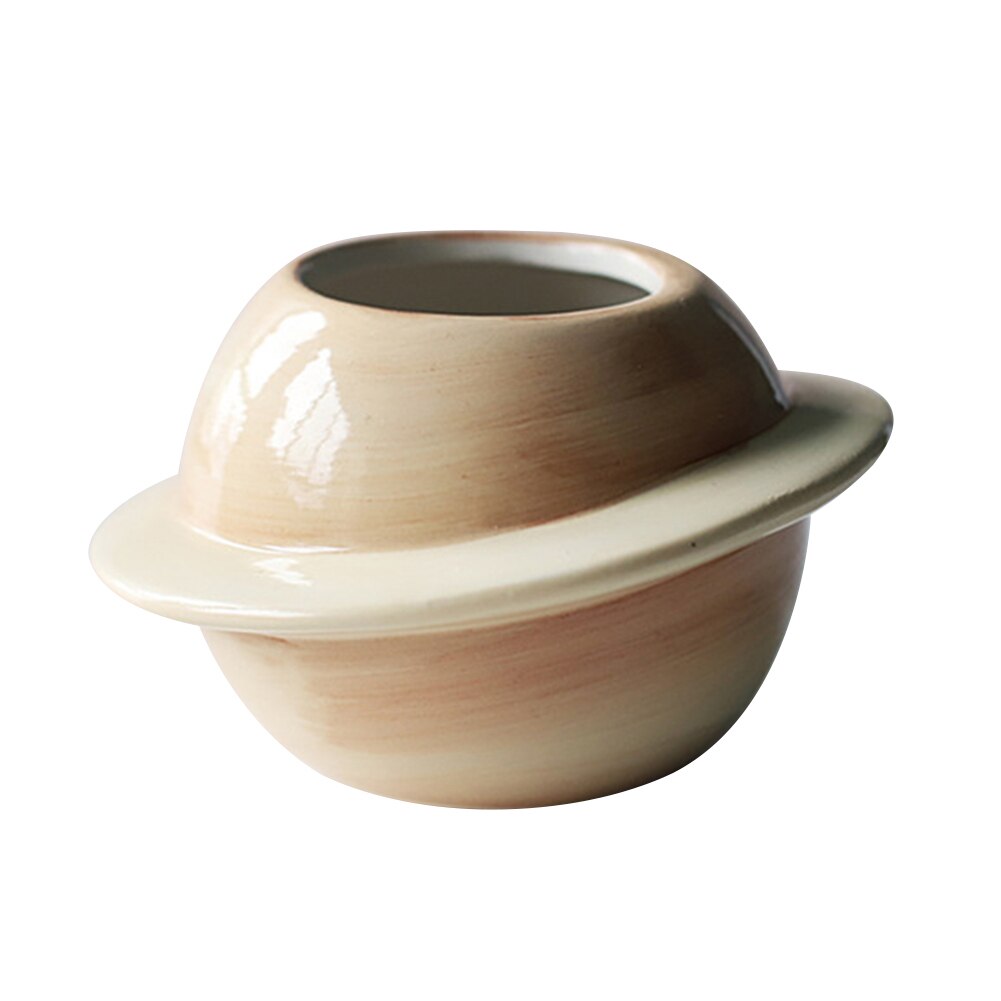 Planet keramisk pot til succulentmini planetform keramisk saftig bonsai blomsterpotte desktop altan gård indretning hjem