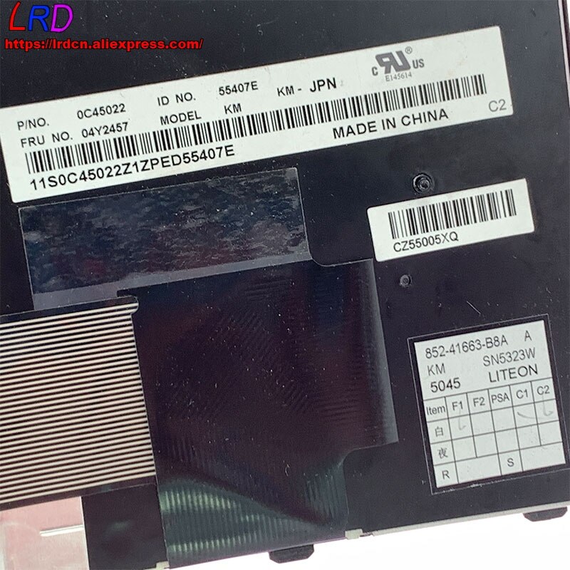 Original JP Japanese Keyboard for Thinkpad L570 L540 L560 T540P W540 W541 T550 W550S T560 P50S E531 E540 Laptop 04Y2457