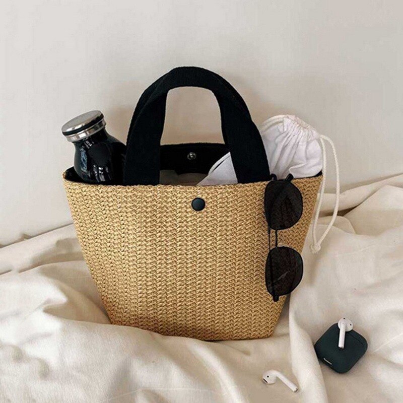 Heet Verkoop Stro Tassen Vrouwen Handgemaakte Geweven Mand Bolsa Totes Zomer Bohemian Strand Tassen Luxe Dame Winkelen Handtassen