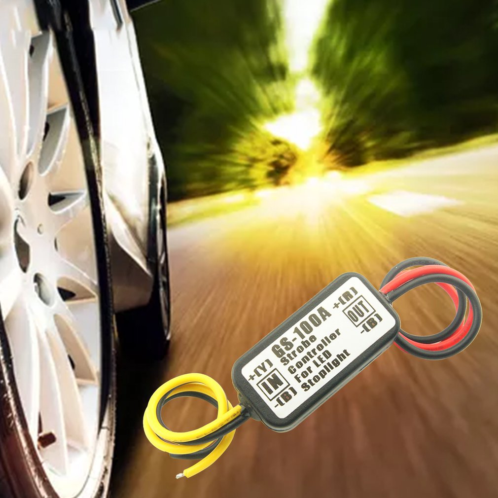 GS-100A Portatif Lumineux Superbe de Voiture De Taille Motos LED Feu Stop Flash Stroboscopique Clignotant Boîte De Contrôleur