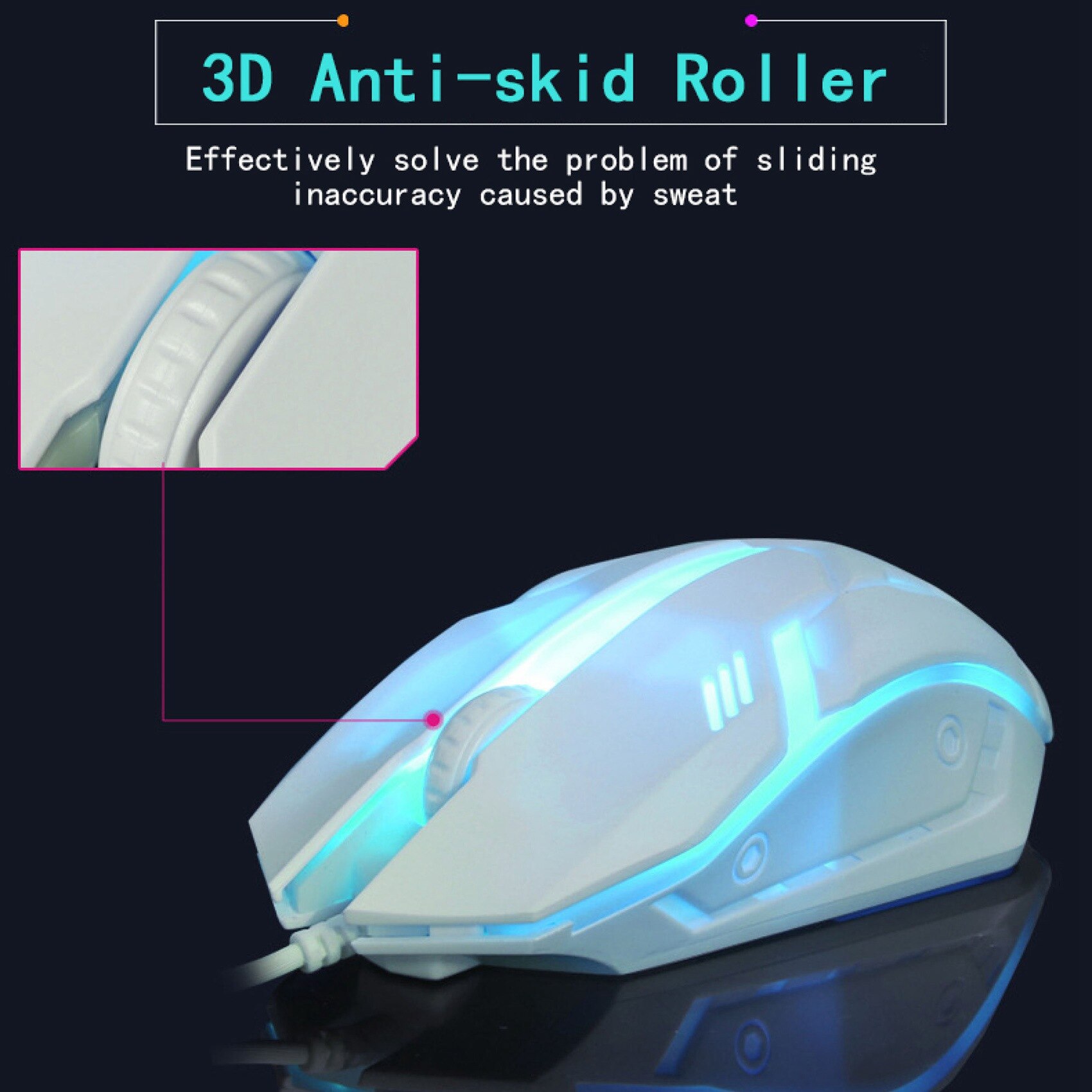 LIMEIDE-Juego de teclado y ratón GTX300, juego silencioso, retroiluminación LED, con cable, para PC y portátil